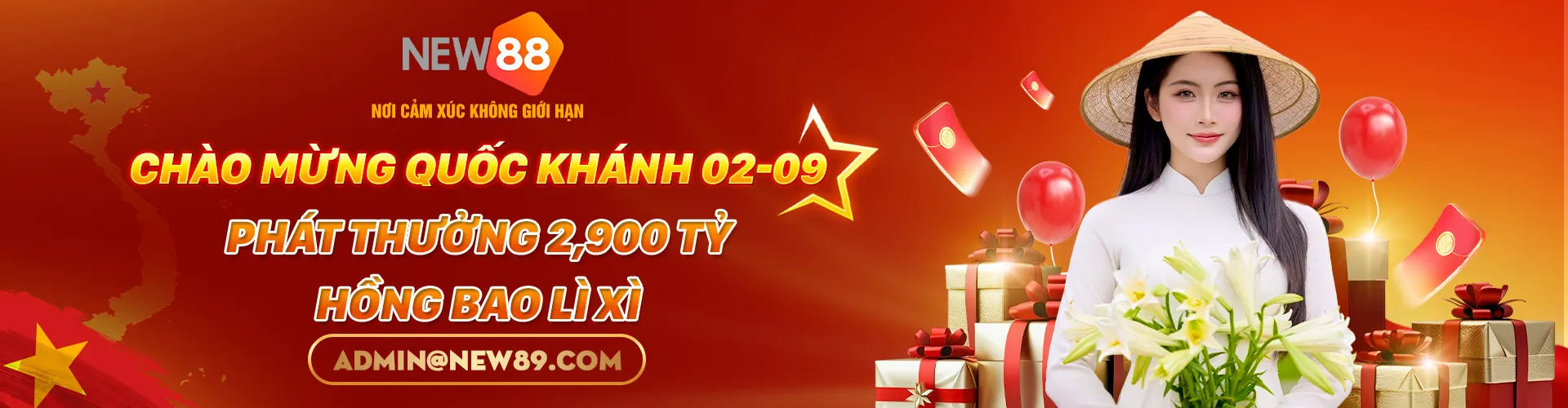 NEW88 – Link Chính Thức Nhận +58K Miễn Phí 11 new88 chào mừng quốc khánh 2/9